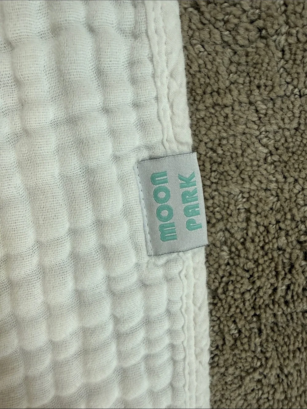 Baby White Muslin Hooded Towel